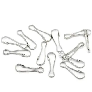 TOSSPER 20 Stücke Flagge Pole Clip Metall Fahnenmast Befestigung Flagge Pole Snaps Haken Ratte Hängematte Clips Lanyard Käfig Zubehör