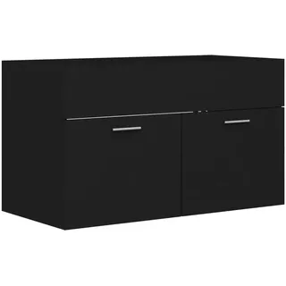 vidaXL Waschbeckenunterschrank 80 x 38,5 x 46 cm Schwarz