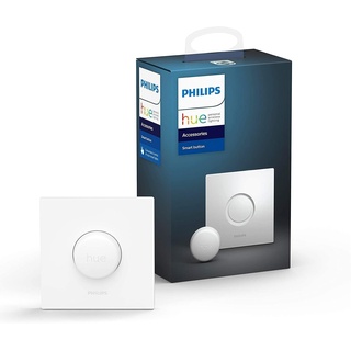 Philips Hue Smart Button für Hue Lichtsysteme, smarter Dimmer zur Steuerung von Leuchten, kabelloser Lichtschalter ohne Installation, weiß