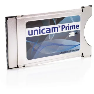 Unicam Prime CI Modul I Common Interface Karte mit DeltaCrypt-Verschlüsselung 3.0 für den Empfang verschlüsselter Sender I DVB CI-konforme PCMCIA CI-CAM für Smart Cards TV