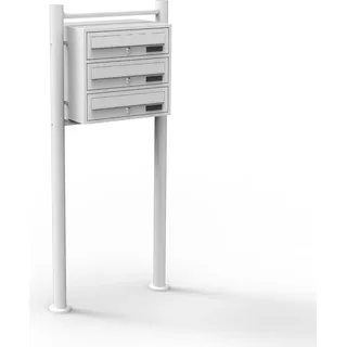 Wiltec Briefkastenanlage 3 Fächer weiß