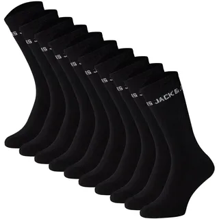 JACK & JONES JACK - JACBASIC LOGO TENNISSOCK, Baumwollmischung, Logo, Schwarz 33-37