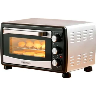 Steinborg Mini Backofen 20 Liter mit Umluft 1380W in 1 Backofen | - schwarz