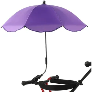 Kinderwagen Sonnenschirm, Sonnenschirm für Stuhl mit Verstellbarer Klemme, UPF 50+ Tragbarer UV-Schutz-Kinderwagen-Sonnenschirm für Terrassenstühle Strandstühle Rollstühle Golfwagen,Fahrrad