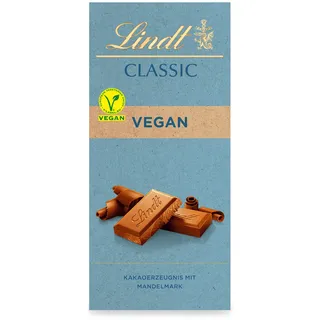 Lindt Schokolade PUR Vegan | 100 g Tafel | Vegane Geschmackskomposition mit Kakao und mildem Mandelmark | Vegan | Schokoladentafel | Schokoladengeschenk