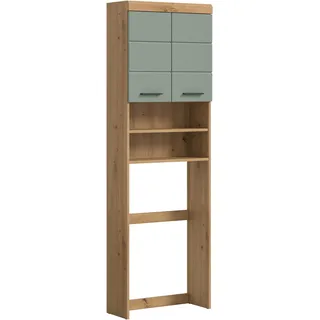 xonox.home Scout Waschmaschinenschrank 63 x 191 x 24 cm Salbeigrün/Artisan Eiche Nachbildung Holz