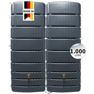 Slim Wandtank Set 2 x 500 l inkl. Verbinder graphite grey