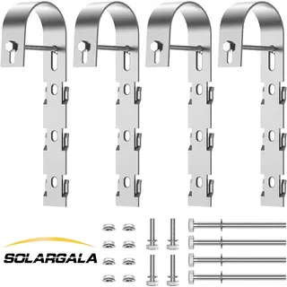 Liszton 4 stück Edelstahl Solarmodul Halterung Balkonkraftwerk Haken Solarmodul-Halterung, (4-tlg)