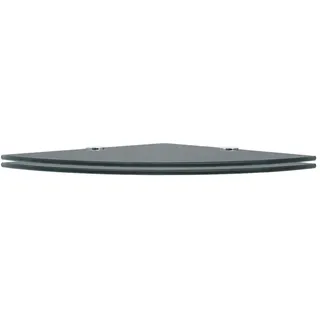vidaXL Eckregale 2 Stk. mit Verchromten Halterungen Glas Schwarz