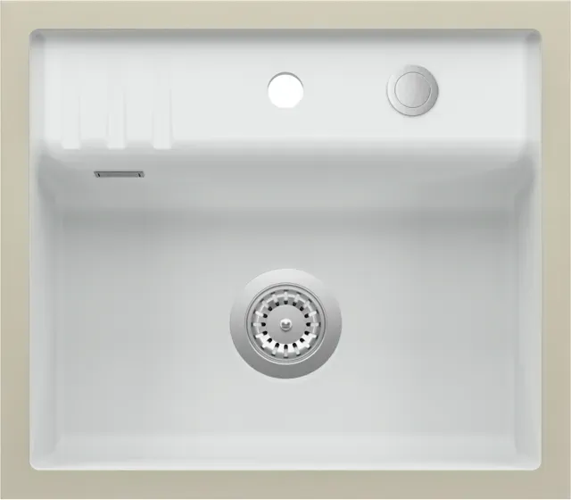 Naber 1091075 Silqua U Keramik 570 Unterbauspüleweiß matt
