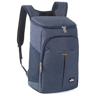 QINGLOU 25L Kühl Rucksack Kühlrucksack Kühltasche Picknicktasche Groß Isoliert isolierte Kühltasche für Picknick/BBQs/Camping/Ausflügen/Einkaufen (Blau)