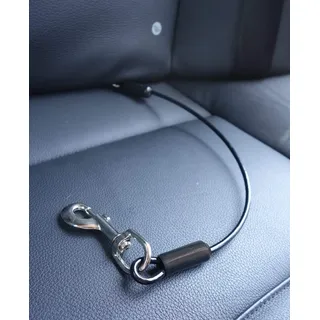 Leash Boss Hund Autosicherheitsgurt - No-Chew Heavy Duty Auto Sicherheitsgurt für Haustiere - 5 Größen - beschichtetes Stahlseil zu verhindern Kauen (Small - 16 Zoll, schwarz)