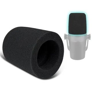 SOULWIT 2 Stück Mikrofon Pop Filter für Shure MV7/MV7X, Schutz Mikrofon Schaum Abdecken Windschutz