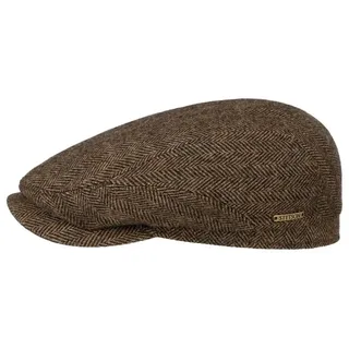 Stetson Flat Cap (1-St) Flatcap mit Schirm, Made in the EU braun|schwarz 59 cm