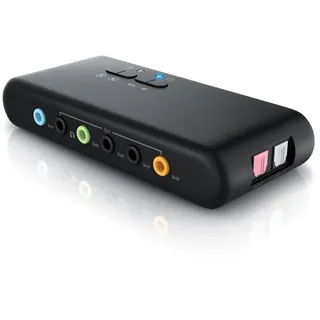 CSL externe 7.1 USB Soundkarte für bis zu 8 Lautsprecher Dynamic 3D Surround Sound / mit Treiber