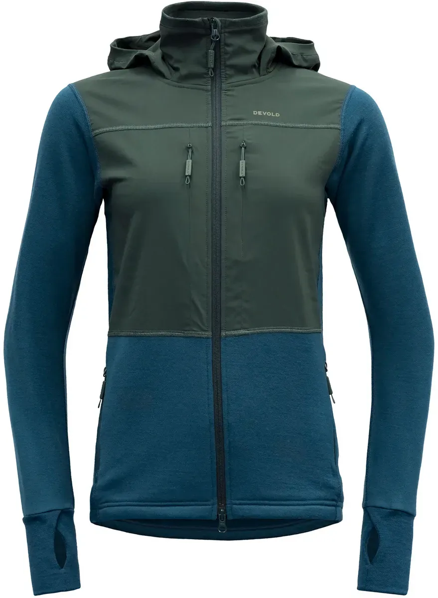 Devold Damen Herøy Hybrid Merino Jacke (Größe XS, blau)