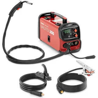 Stamos Germany Stamos Schweissgerät, MIG/MAG Schweissgerät 200 A digitales Bedienfeld Schutzgas WIG Liftarc MMA FCAW