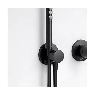 Keuco IXMO Pure, rd. sw 59556370201 Unterputz, Brausehalter, Griff Pure, rund, schwarz matt
