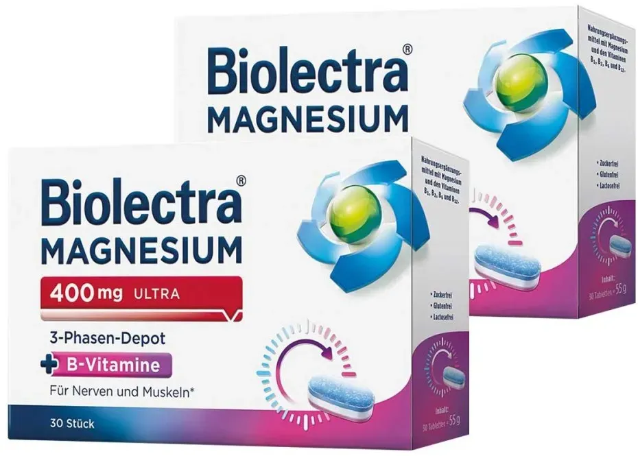 Magnesium Biolectra 400 mg Ultra 3-Phasen-Depot