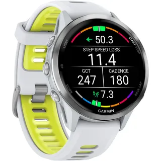 Steinweiss/Titanium Titan mit Silikon-Wechselarmband 22 mm Steinweiss/Transparent Amp Yellow