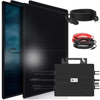 sunniva Balkonkraftwerk Full Black Bifacial 1600W inkl. Astro Energy Wechselrichter + 4 x 460W Solarpanels