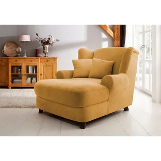 Home Affaire XXL-Sessel »Oase«, mit Wellenunterfederung und 2 Zierkissen, gelb