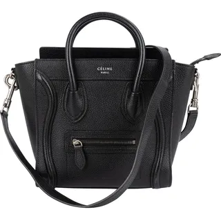 Céline Celine Grained Leather Luggage Nano Crossbody Handbag Koffer24