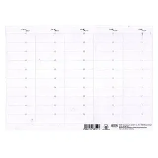 Elba Beschriftungsschilder 100555644, weiß, für Hängeregister, 50 Stück