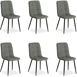 6er Set Grau