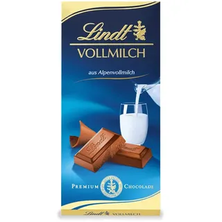 Lindt Vollmilch-Tafel |Schokoladentafel|feinste Alpenvollmilch Chocolade |glutenfrei |100g | Schokoladengeschenk