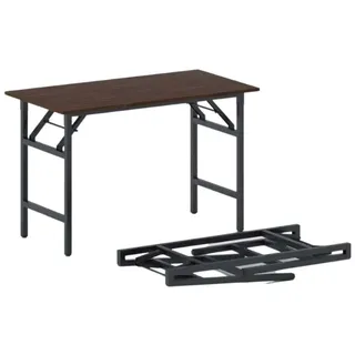 Klapptisch FAST READY, 120x60 cm, schwarzes Metallgestell, Nussbaum