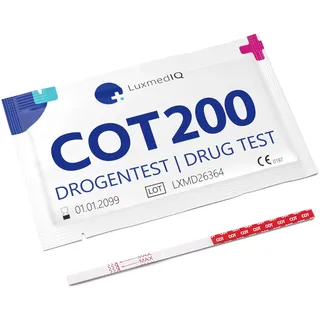 LuxmedIQ Cotinin Drogentest - Nikotin Urin Drogenschnelltest Cutoff 200 ng/mL 10 St