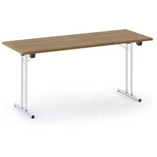 Konferenztisch klappbar FOLDING, 1600 x 800 mm, Nussbaum