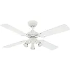 Westinghouse Deckenventilator Princess Euro Ø105cm, mit Beleuchtung, Flügelfarbe weiß / buche