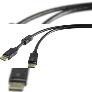 Renkforce DisplayPort Anschlusskabel DisplayPort Stecker, DisplayPort Stecker 1.80m Schwarz UHD 4K @ 60Hz vergoldete