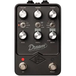 Universal Audio UAFX Dream '65 Reverb Amplifier - Gitarreneffekt Effektpedal, Schwarz