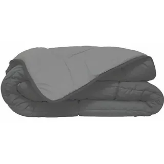 Poyet Motte Warme Mikrofaser-Bettdecke, Stahl und Silber, 140 x 200 cm - Grau