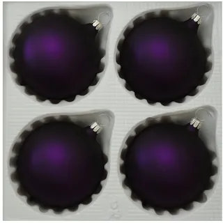 Lauschaer Glas Christbaumschmuck Christbaumschmuckkugeln in verschiedenen Farben und Größen lila Ø 7 cm