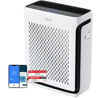 Levoit HEPA Luftreiniger, Air purifier mit Lichtsensor und waschbarem Vorfilter, 23 dB, CADR 243 m3/h, Wohnung bis 52 m2, entfernt 99,97 % von Staub, Pollen, Tierhaaren & Gerüchen, Tiermodus