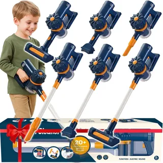 Spielzeug Staubsauger für Kinder mit Saugfunktion - Kinderstaubsauger - Licht & Sound - für Jungen & Mädchen - Realistisches 3in1 - Retoo