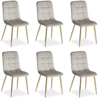 6er Set Beige/Gold