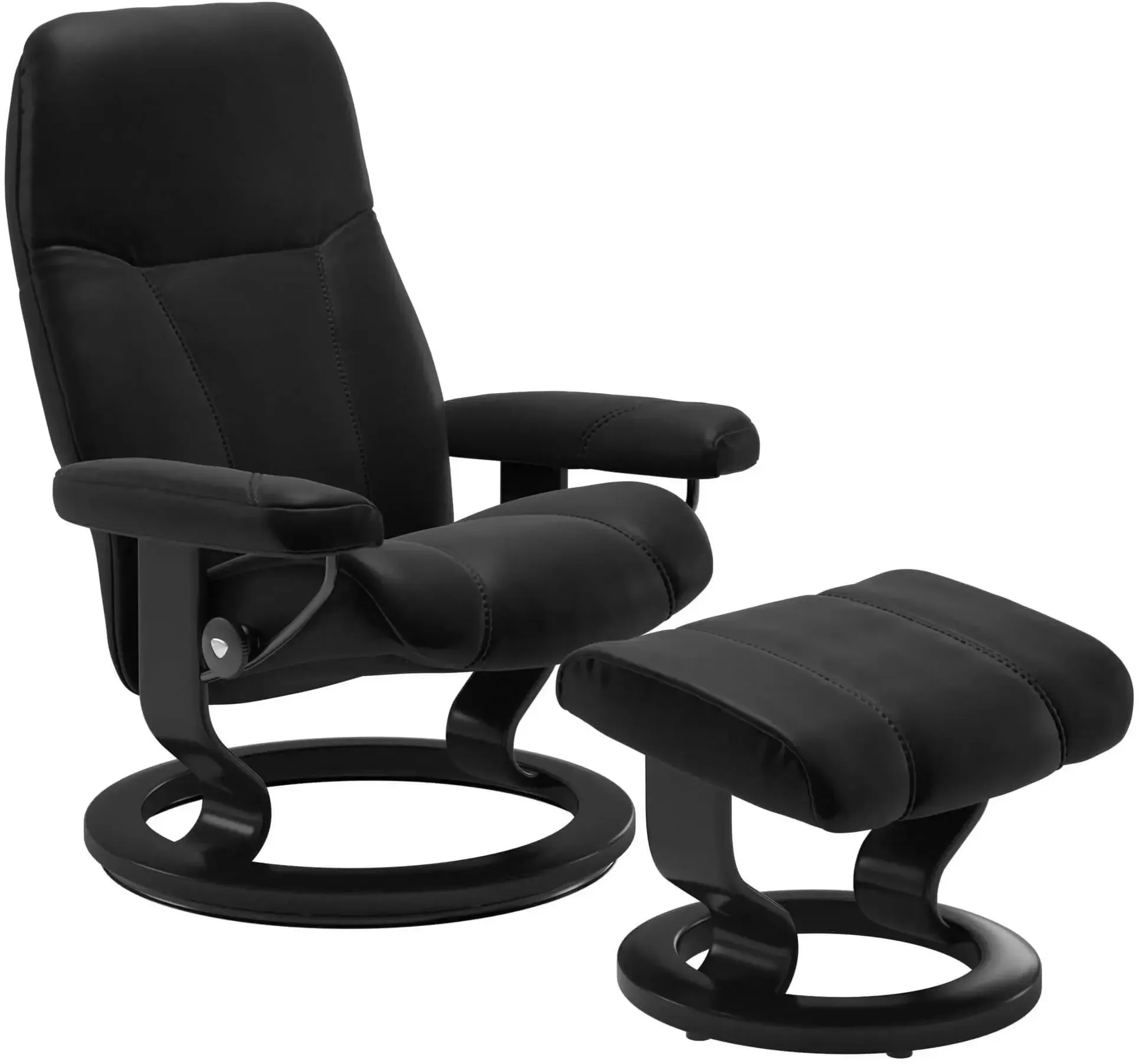 Stressless Sessel Consul | in schwarz mit Hocker M Lieferung ohne Montage
