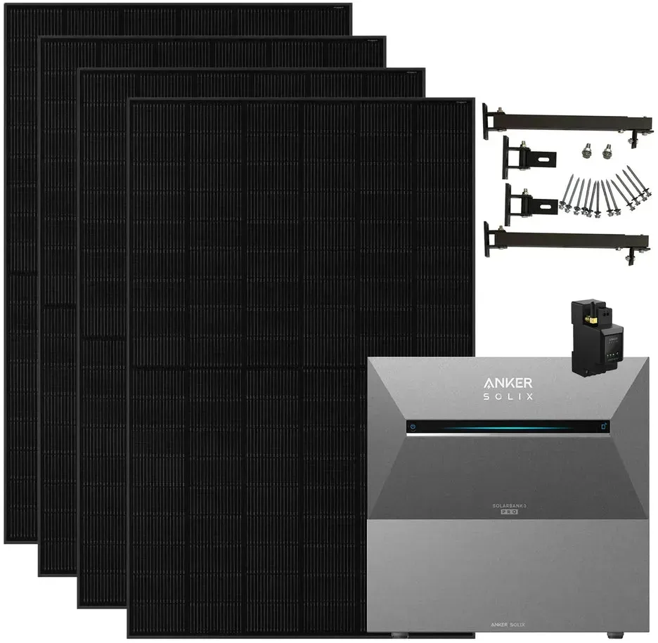 Anker SOLIX Solarbank 3 Pro 1.820 W Balkonkraftwerk mit Smart Meter,  IP65mit 1x BP2700 (Flachdach)