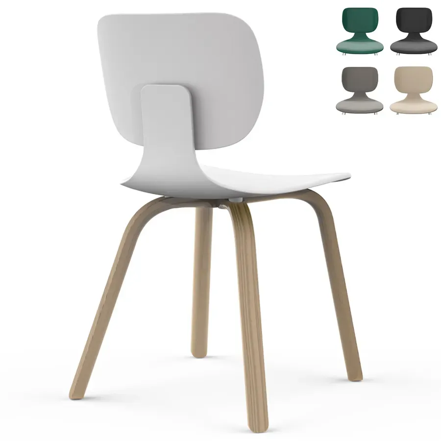 Klöber CoMeet wood com66 | Küchenstuhl | Besucherstuhl | Holzbeine | Konfigurator