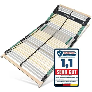 Lattenrost 140x200 cm - Buchenholz, 42 Leisten, bis 200Kg belastbar, 7 Zonen