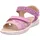 Leder-Sandalen Sparkle in Lila Gr 33