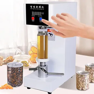 QUSYZD Gewerbliche automatische Dosenverschließmaschine, 180 W, vollautomatisch mit Zähler für Glas und Kunststoff, 220 V Betrieb,220V