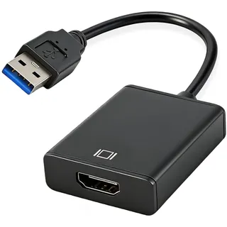 Zutflap USB auf HDMI Adapter 1080p Multi Bildschirm Video Konverter USB 3.0 2.0 auf HDM1 für PC Windows 11 10 8 7 Mac OS Projektor HDTV HD Video Audio Multi Monitor Konverter Plug und Play