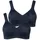 Ulla Popken Übergrößen Plus Size 2-er Pack ohne Bügel vorgeformte Cups Nachtblau 105D 793032139-105D 105D