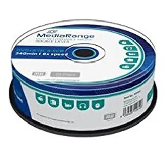MediaRange DVD+R Double Layer 8.5Gb|240Min 8-fache Schreibgeschwindigkeit, 25er Cakebox, MR469